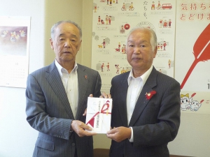奈良県民生児童委員連合会より平成30年7月豪雨災害義援金をいただきました。